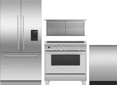 4 Piece Package Includes Refrigerator, Range, Hood And Dishwasher